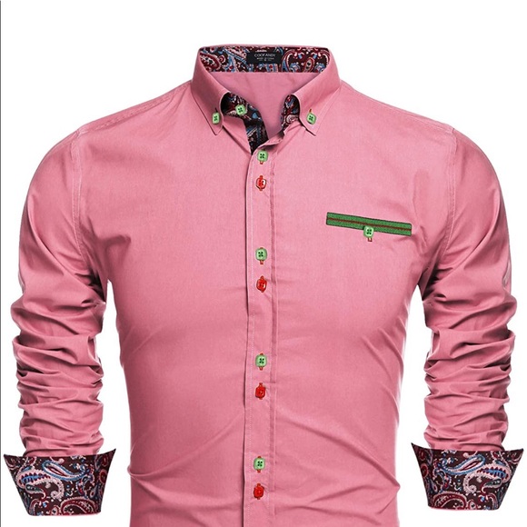 NWT - Coofandy Men’s Button-down Shirt - Picture 1 of 13